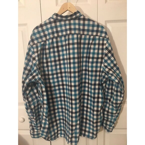 Old Navy The Classic Shirt Mens Sz XXL Blue/black Plaid - Picture 5 of 5
